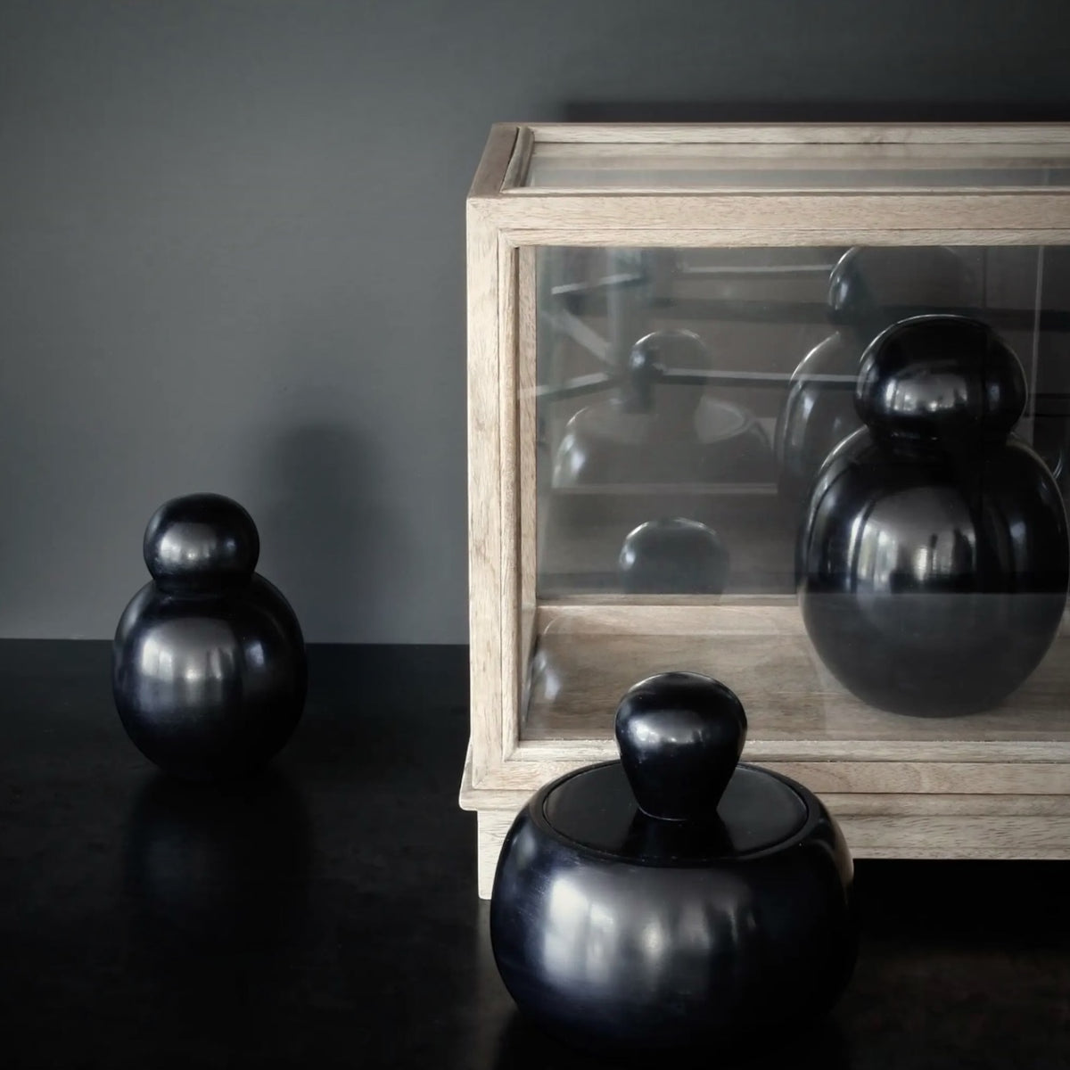 Nordstjerne Marblelous Glas II mit Deckel Schwarz