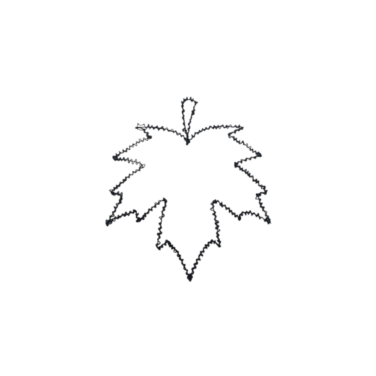Linienblatt (2-er Set) Schwarz