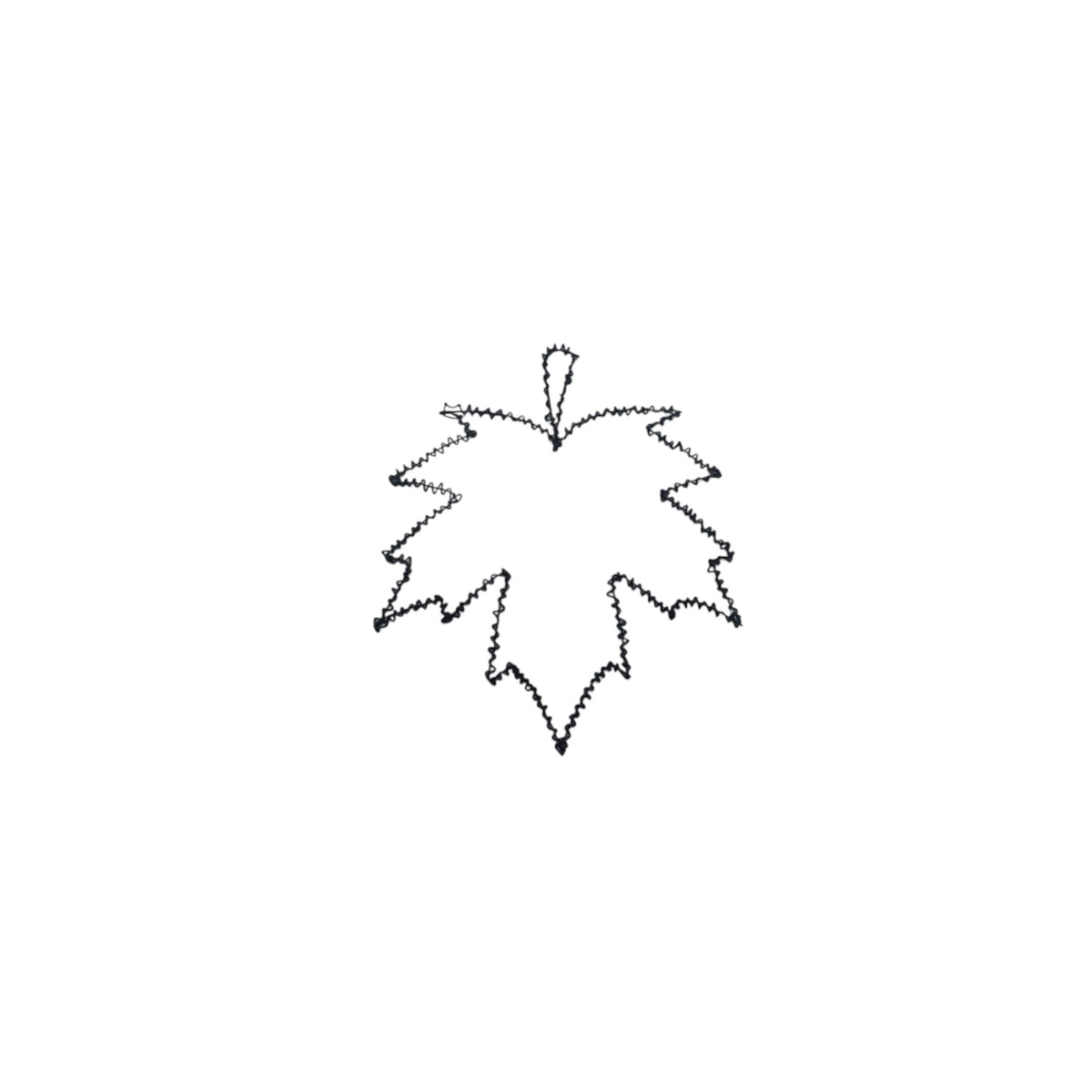 Linienblatt (2-er Set) Schwarz