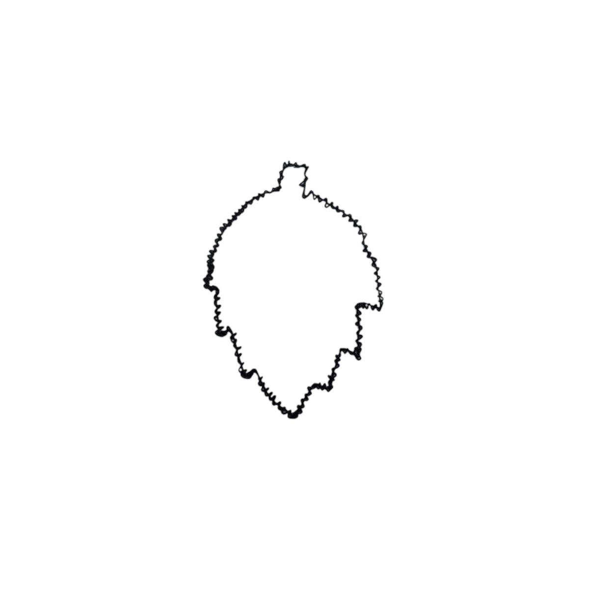 Linienblatt (2-er Set) Schwarz