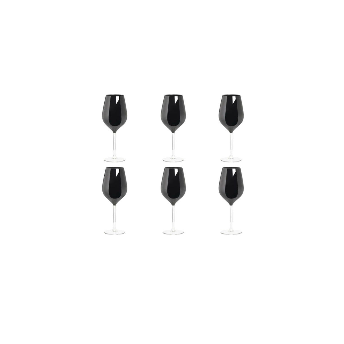 Weingläser (6-er Set) Schwarz
