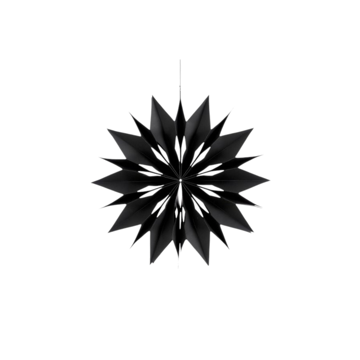 Schneeflocke Papier Schwarz