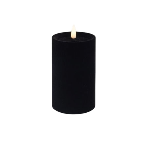 Stumpenkerze LED Lumière IV Schwarz