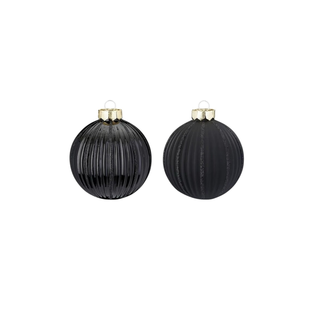 Holly & Jolly Kugel (2-er Set) Schwarz