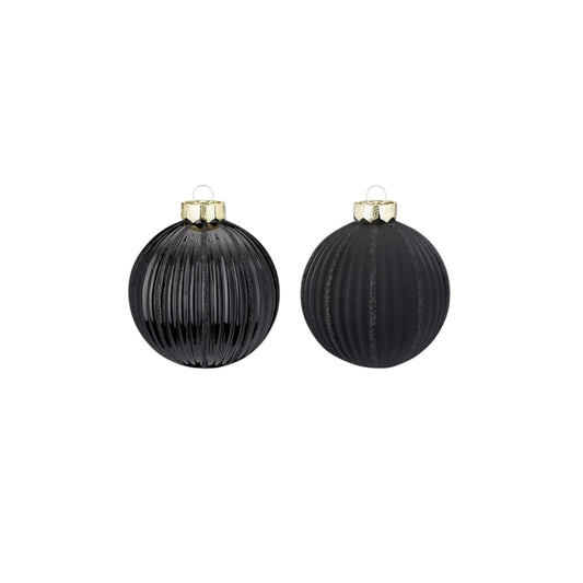 Holly & Jolly Kugel (2-er Set) Schwarz