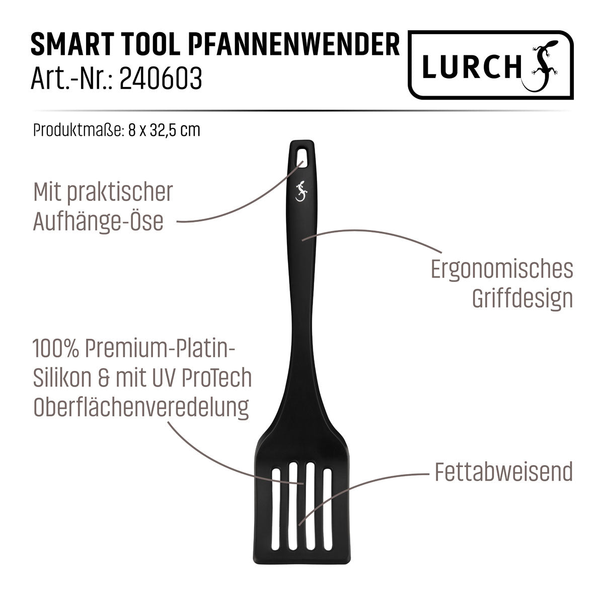 Lurch Smart Tool Pfannenwender Schwarz