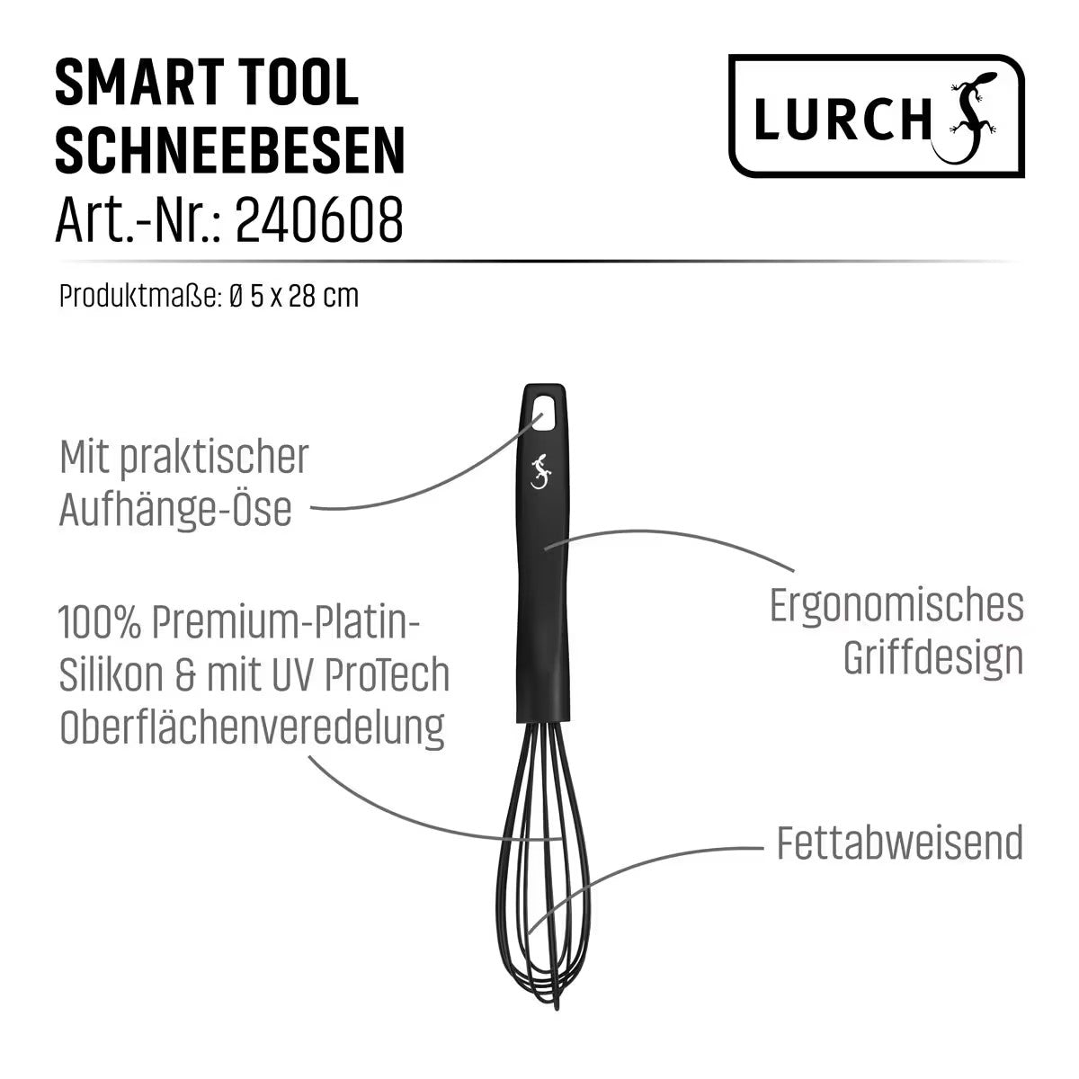 Lurch Smart Tool Tassenbesen Schwarz