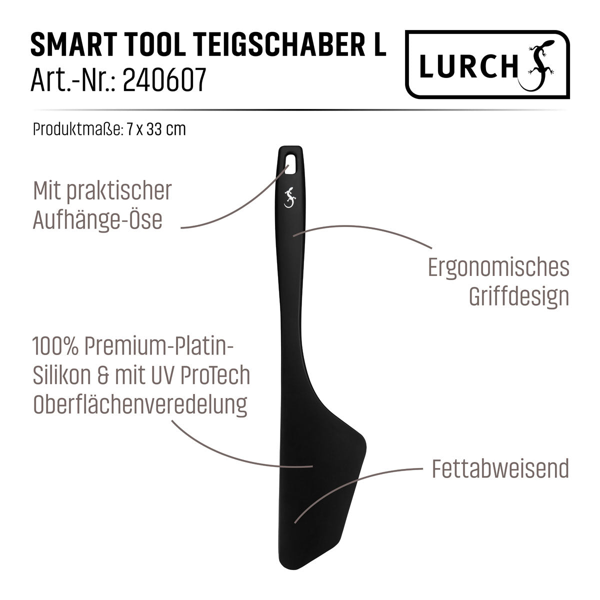 Lurch Smart Tool Teigschaber L Schwarz