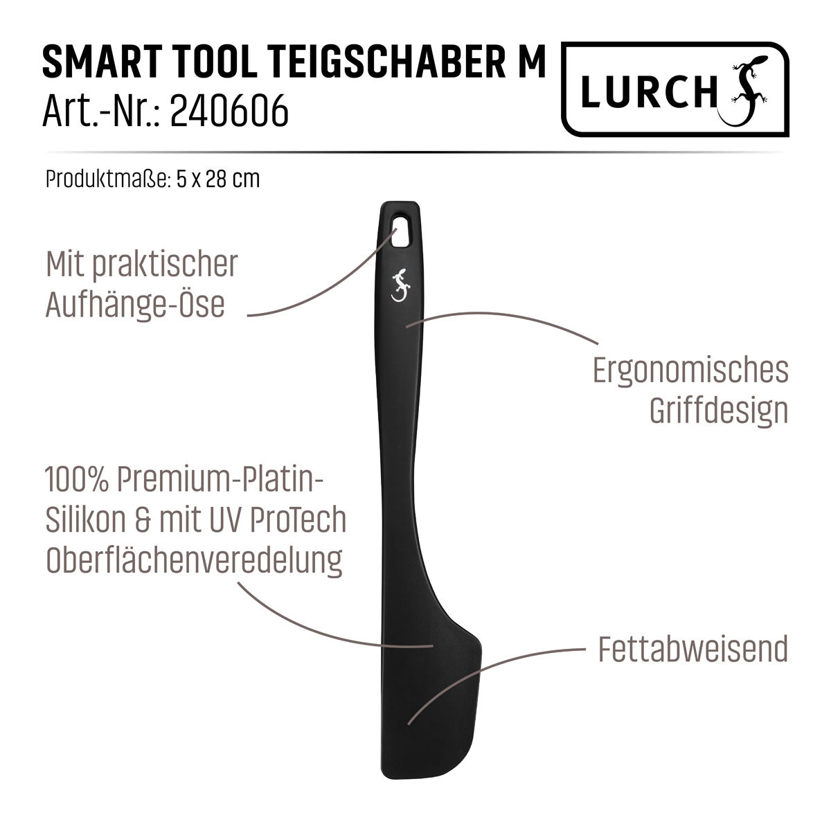 Lurch Smart Tool Teigschaber M Schwarz