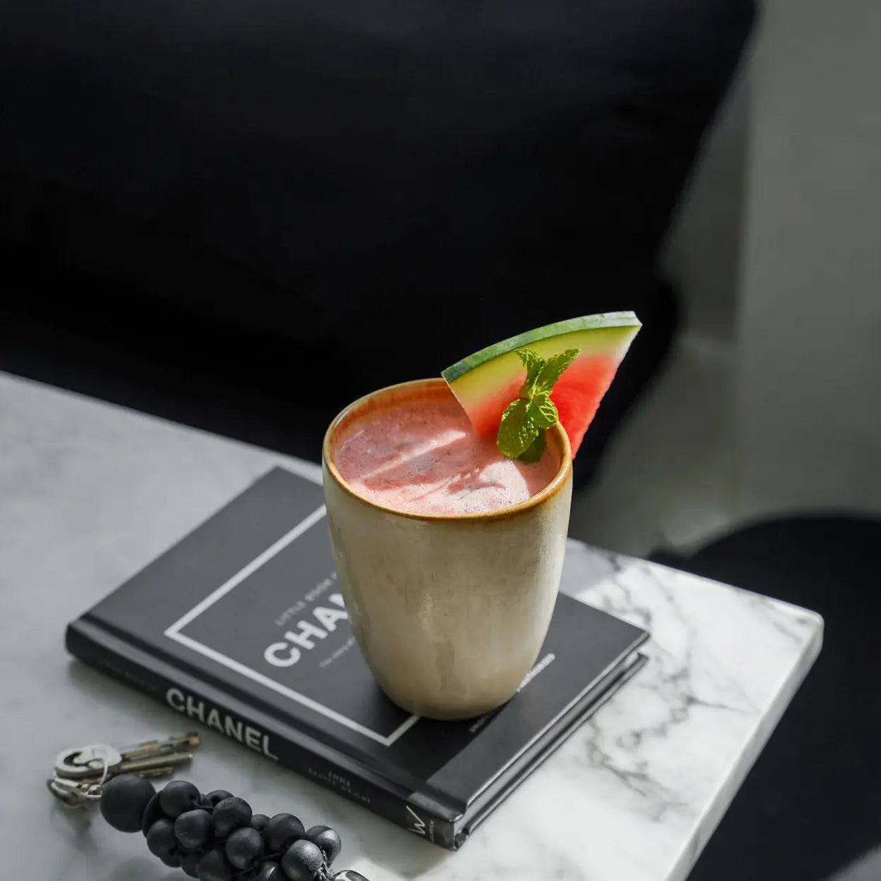 Bazar Bizar Schlüsselanhänger Wooden Beads Schwarz