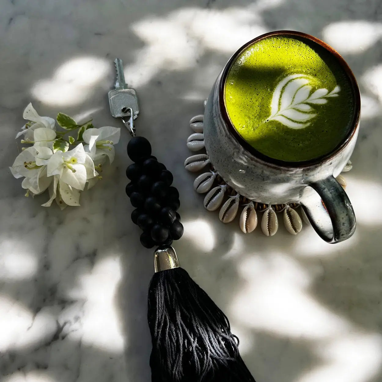 Bazar Bizar Schlüsselanhänger Wooden Beads Schwarz