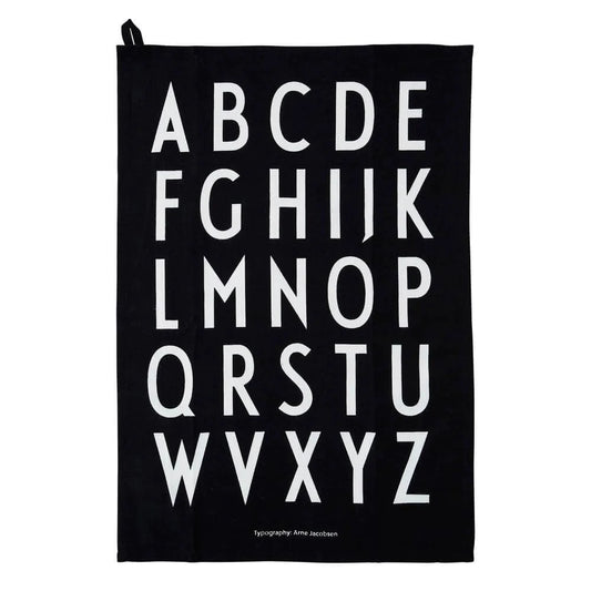 Design Letters Geschirrtuch (2-er Set) Schwarz