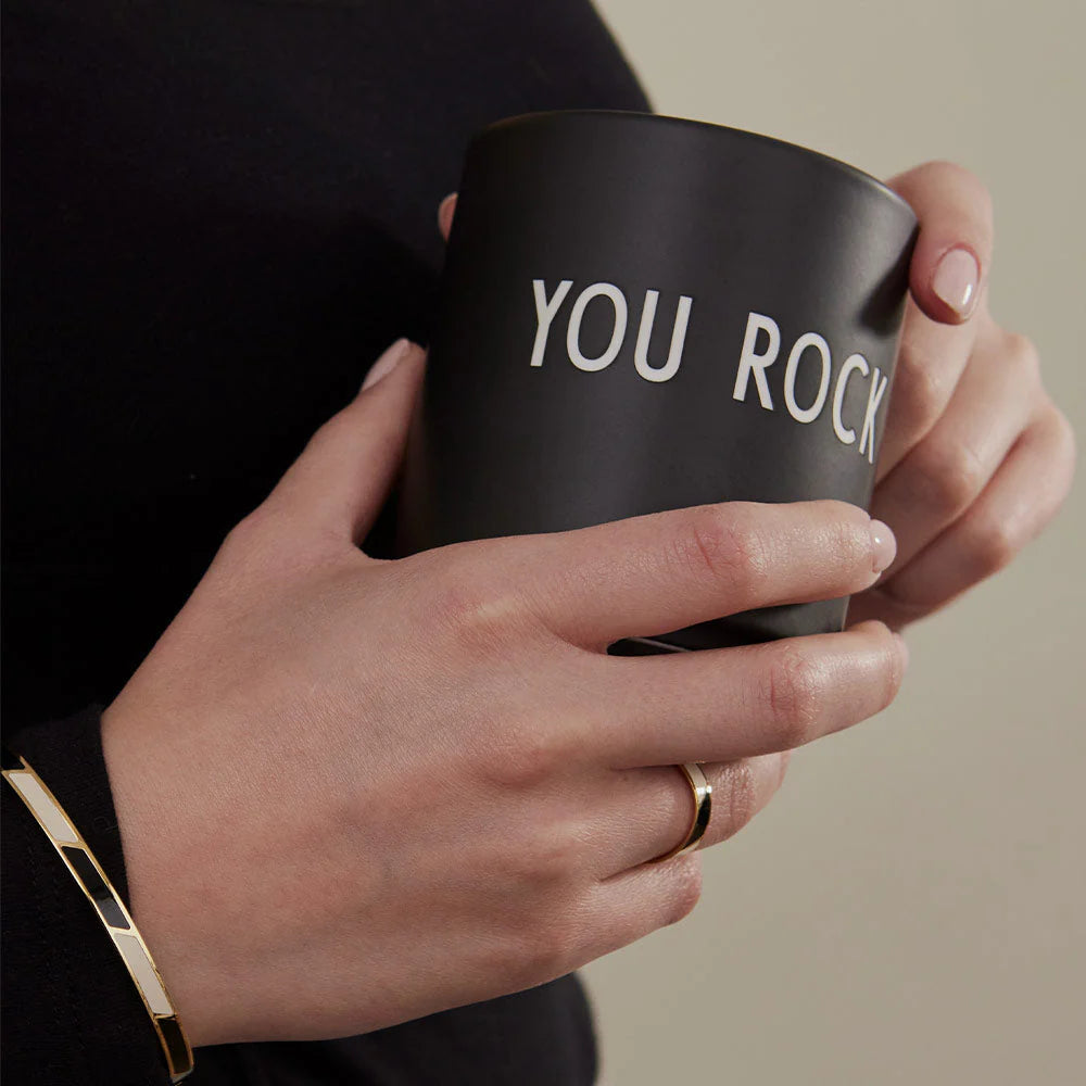 Design Letters Lieblingsbecher YOU ROCK Schwarz