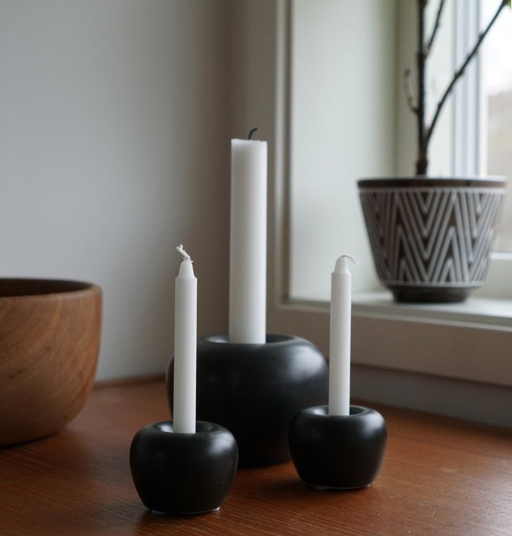 Born in Sweden Kerzenständer Apple S (2-er Set) Schwarz