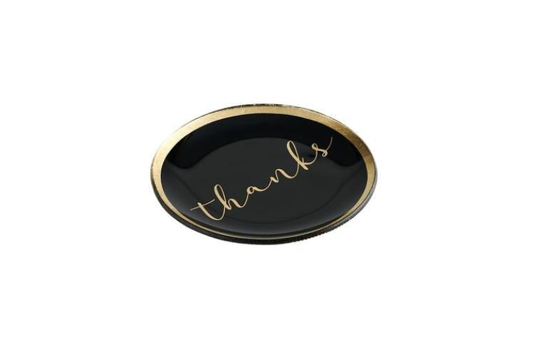 Giftcompany Love Plates "thanks" Schwarz